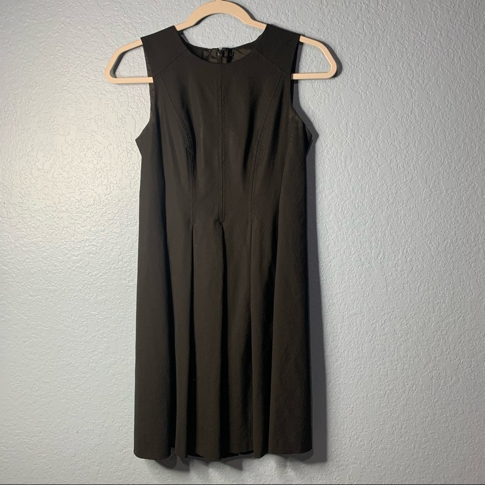 Theory Addison Black Classic A Line Fit & Flair Dress